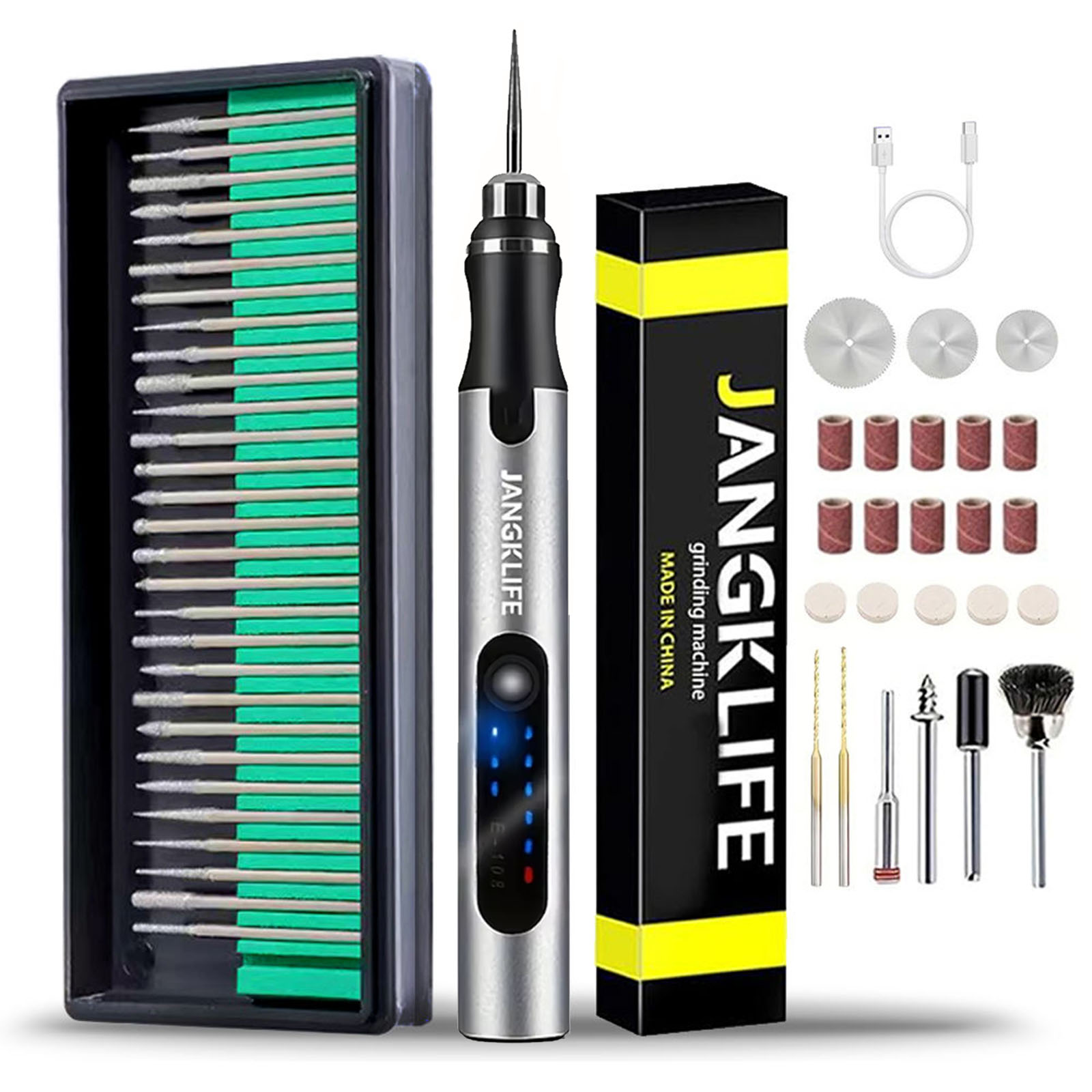 Cordless Rotary Tool Kit Accessories - JANGKLIFE Kit di utensili rotanti a