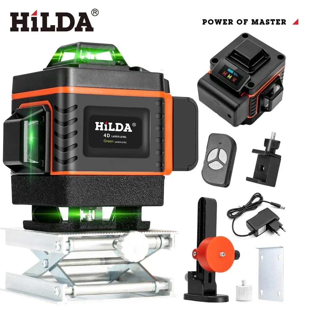 Laser Level 16 Lines 4D Green - HILDA 16/12 Linee Livello Laser 4D