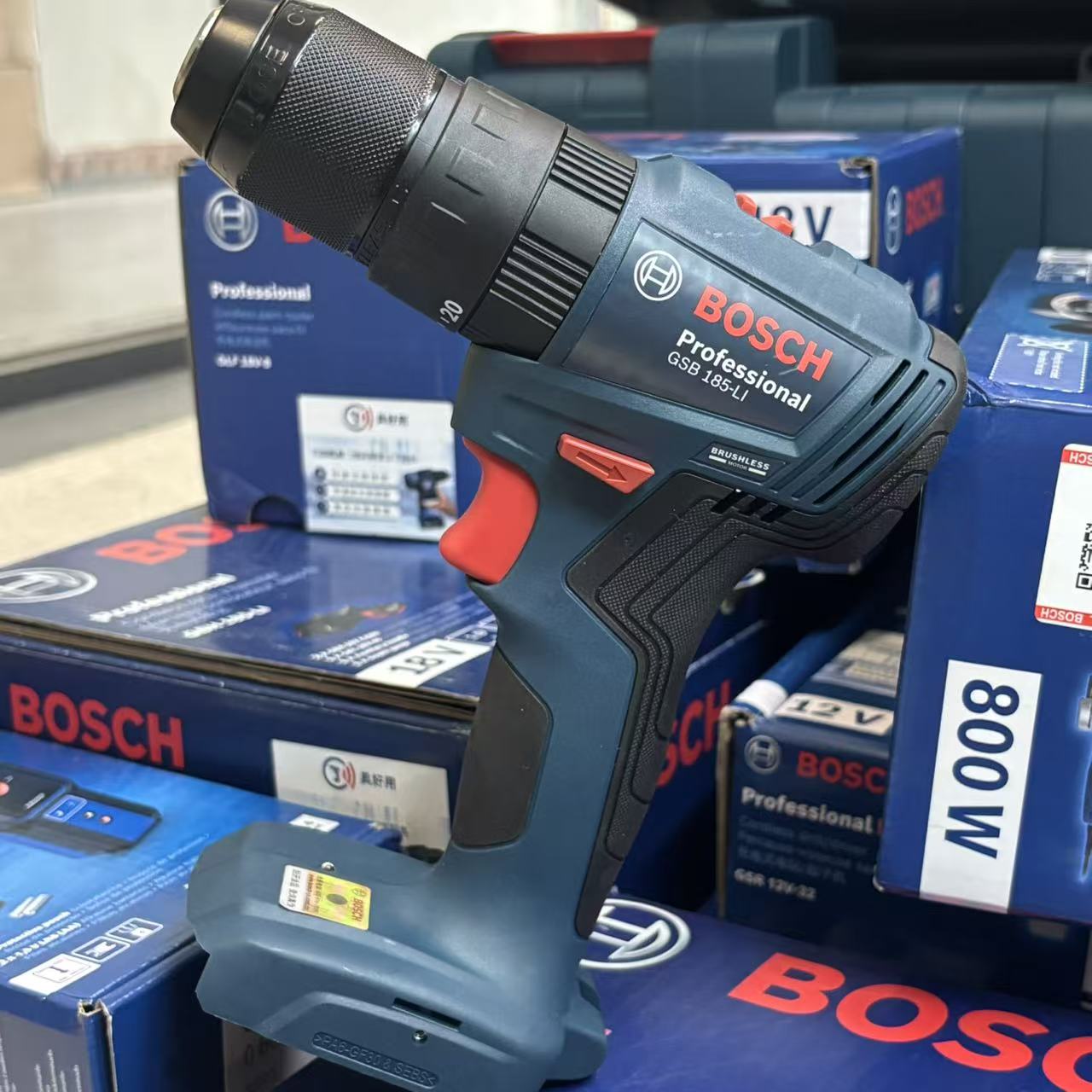 Brushless Cordless Electric Drill 18V - BOSCH GSB 185-LI Trapano a Percussione