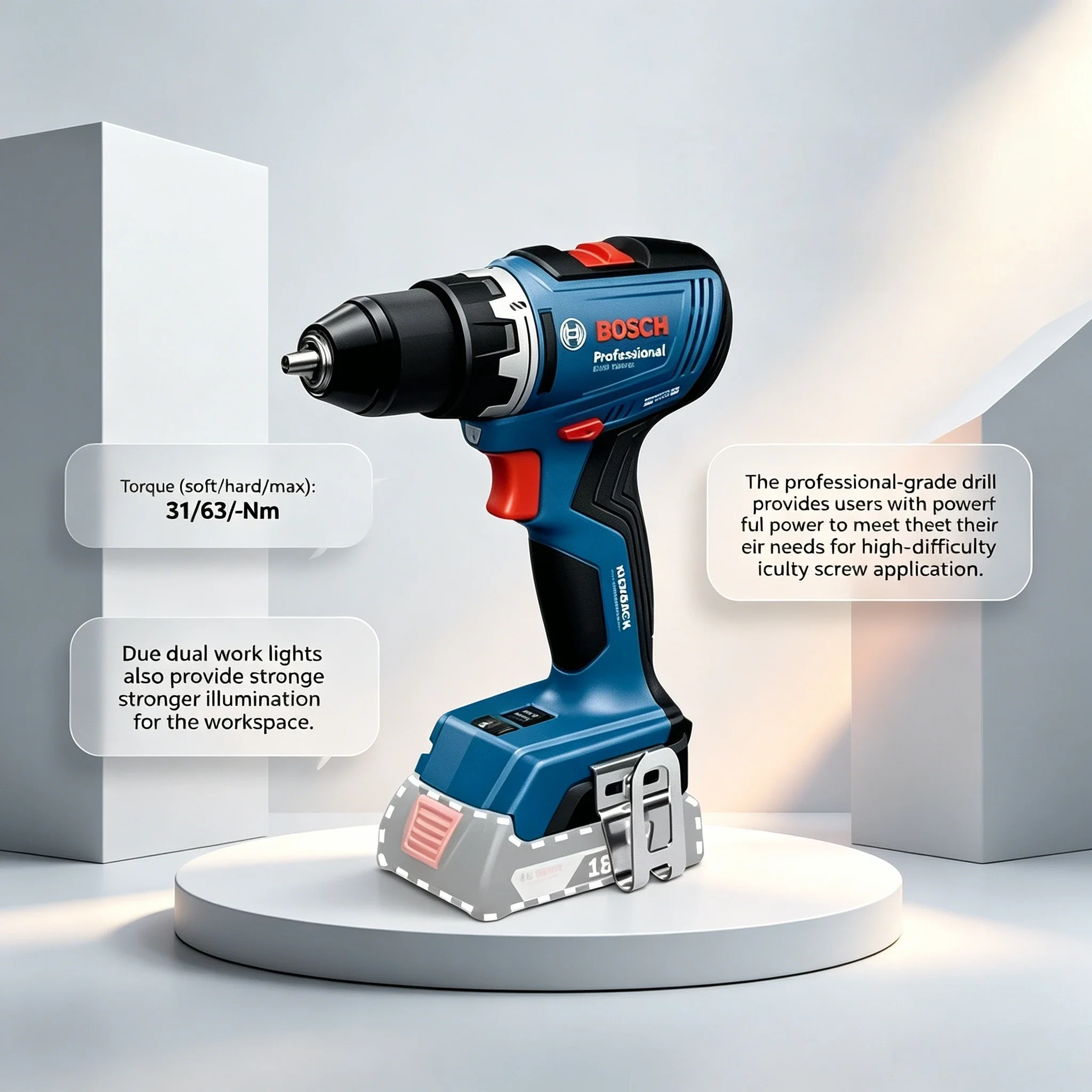 Brushless Cordless Electric Drill 18V - Trapano Avvitatore a Batteria Bosch GSR