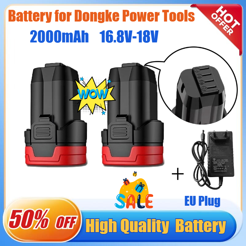 Brushless Cordless Electric Drill 18V - Batteria da 16,8 V/18 V 2,0