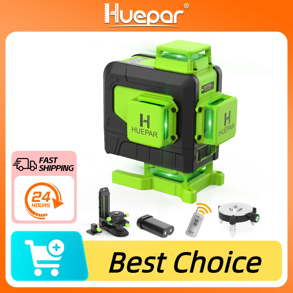 Laser Level 16 Lines 4D Green - Huepar 16 Linee Livello Laser 4D