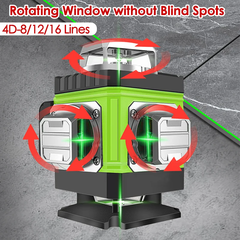 Laser Level 16 Lines 4D Green - Livello laser 8/12/16 linee Linea verde