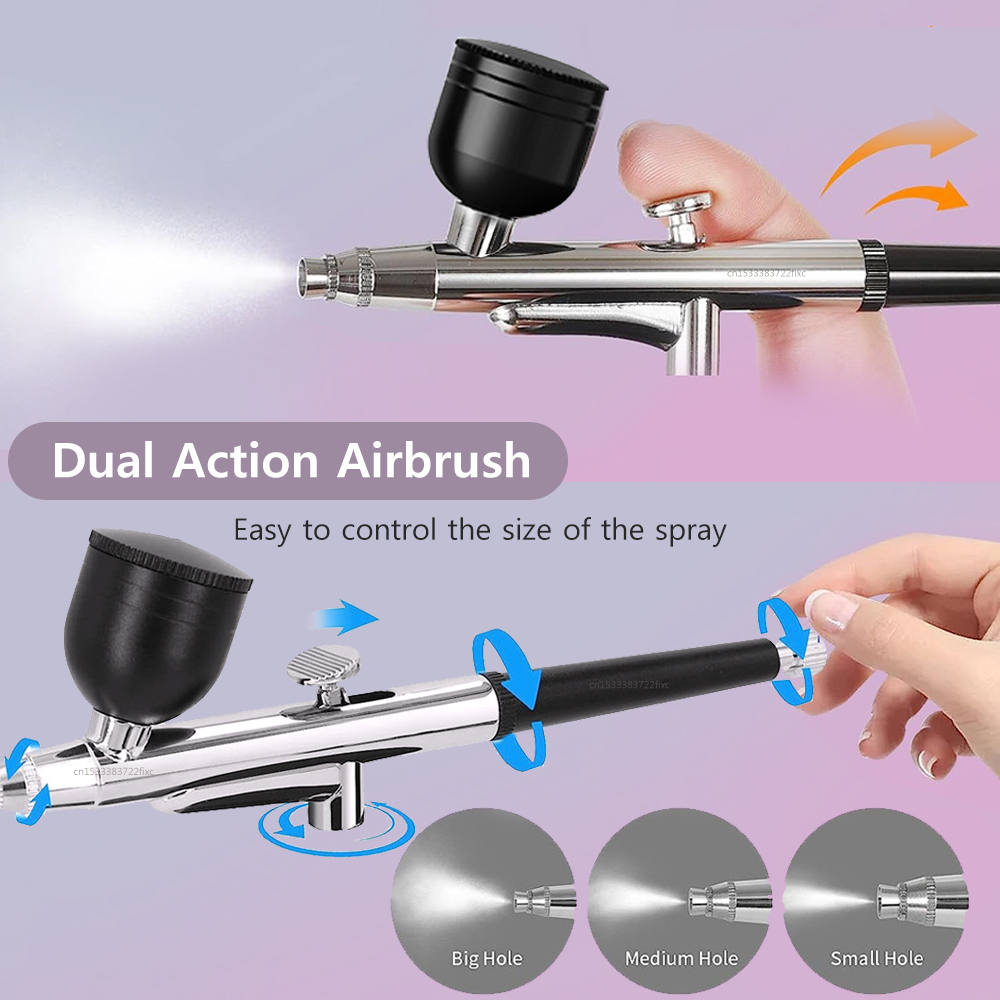 Airbrush Kit With Mini Compressor - Testa di pistola per aerografo Pro