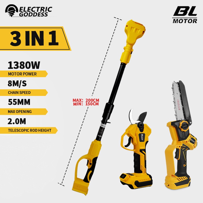 Mini Electric Chainsaw 6 Inch - Brushless 6 Pollici Motosega Elettrica Telescopica