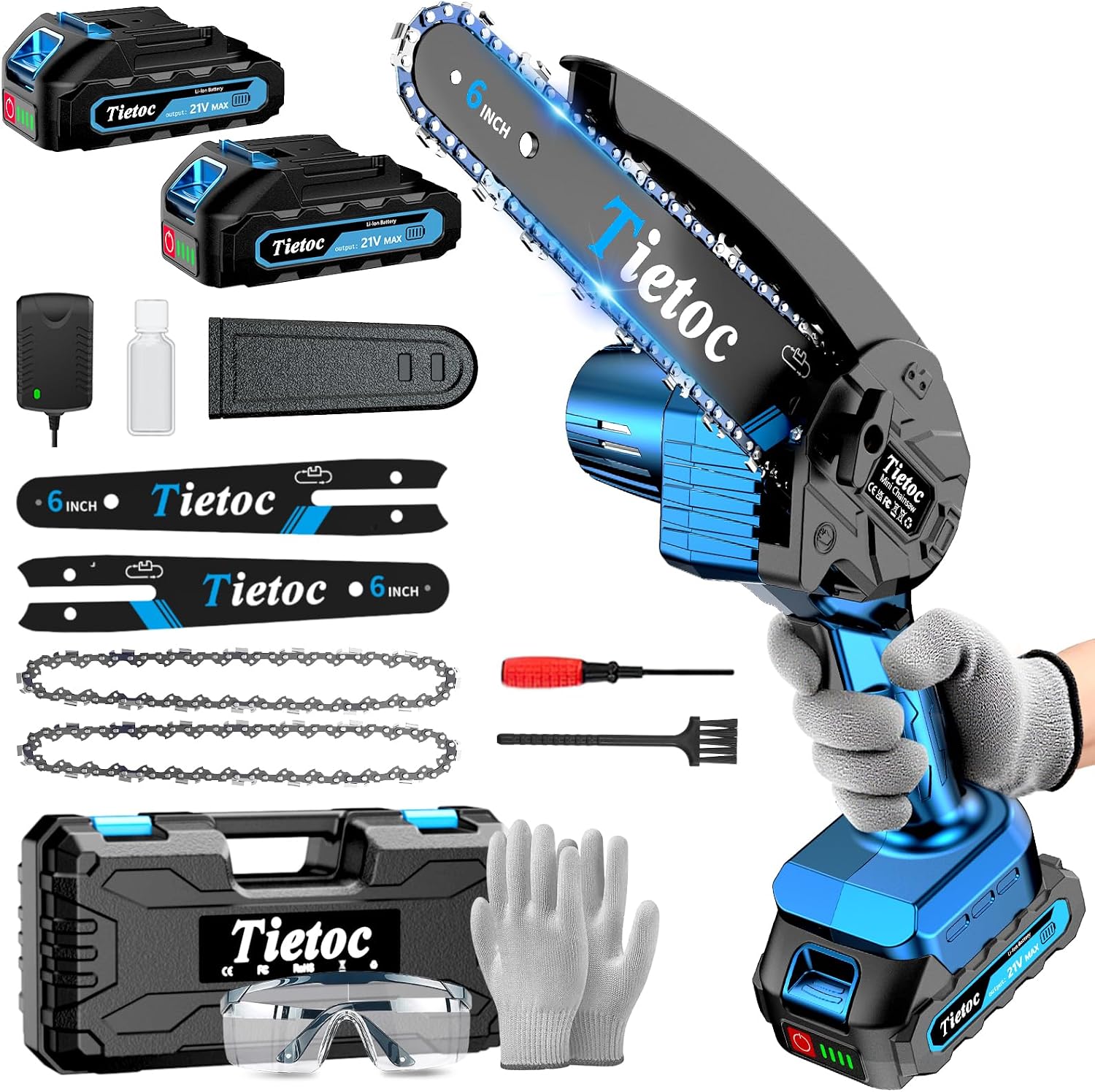 Mini Electric Chainsaw 6 Inch - Mini Motosega, Motosega a Batteria da