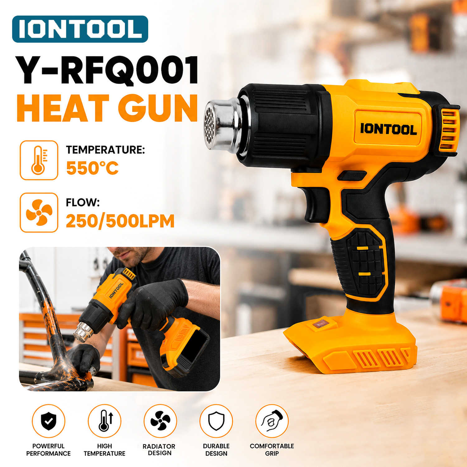 Cordless Heat Gun For Shrink Tubing - Pistola Termica Senza Fili IONTOOL 550