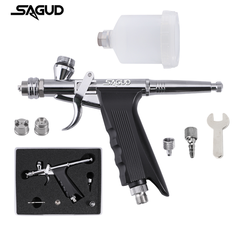 Airbrush Kit With Mini Compressor - Aerografo con alimentazione a gravità Pistola