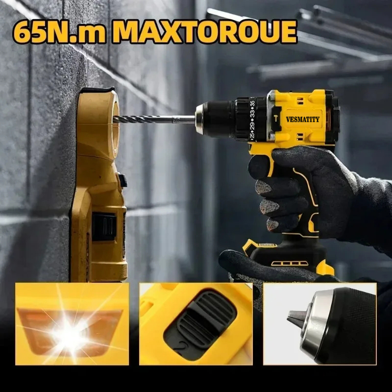 Trapano a Percussione Senza Sp - Brushless Cordless Electric Drill 18V recensione e prezzo