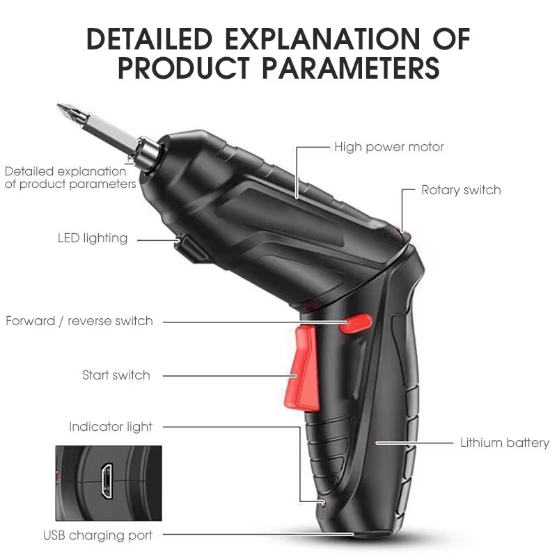 Set di cacciaviti elettrici Ut - Electric Screwdriver Rechargeable Usb recensione e prezzo