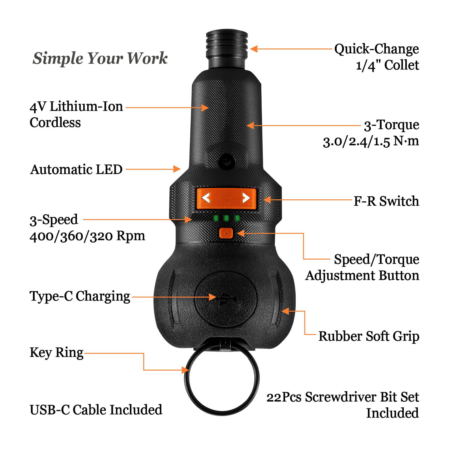 Cacciavite elettrico a batteri - Electric Screwdriver Rechargeable Usb recensione e prezzo