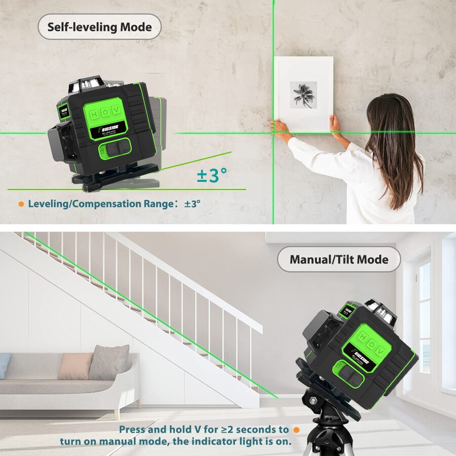 FEIDSIDE 16/12 linee livello L - Laser Level 16 Lines 4D Green recensione e prezzo