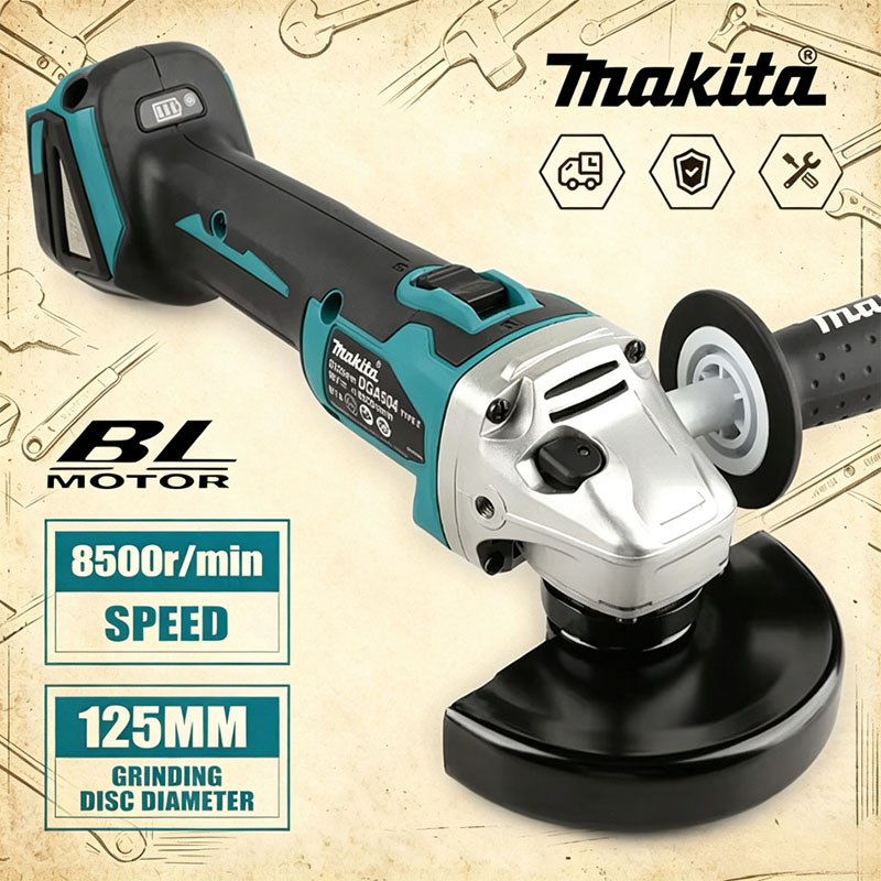 Makita DGA504 18V 6.0Ah 125mm  - Brushless Angle Grinder Battery Powered recensione e prezzo