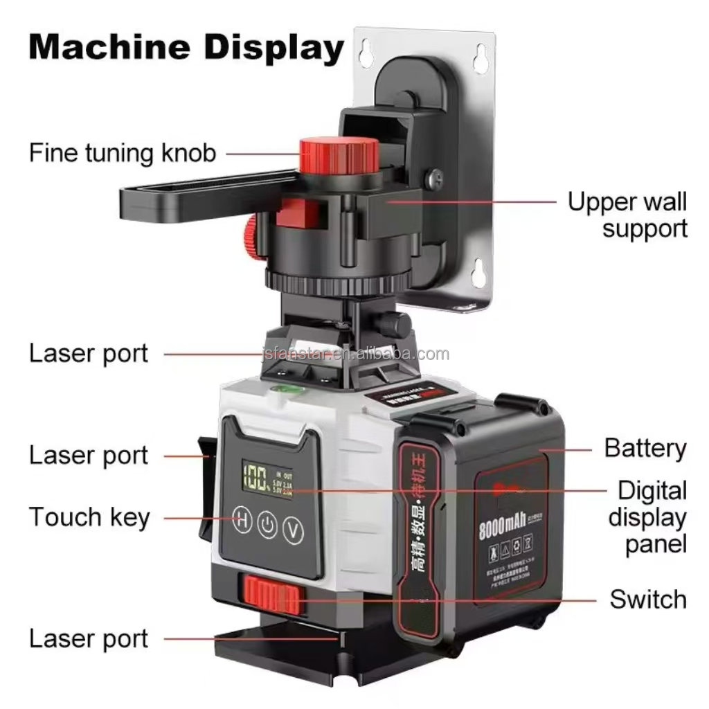 Nuovo Livello Laser Digitale A - Laser Level 16 Lines 4D Green recensione e prezzo