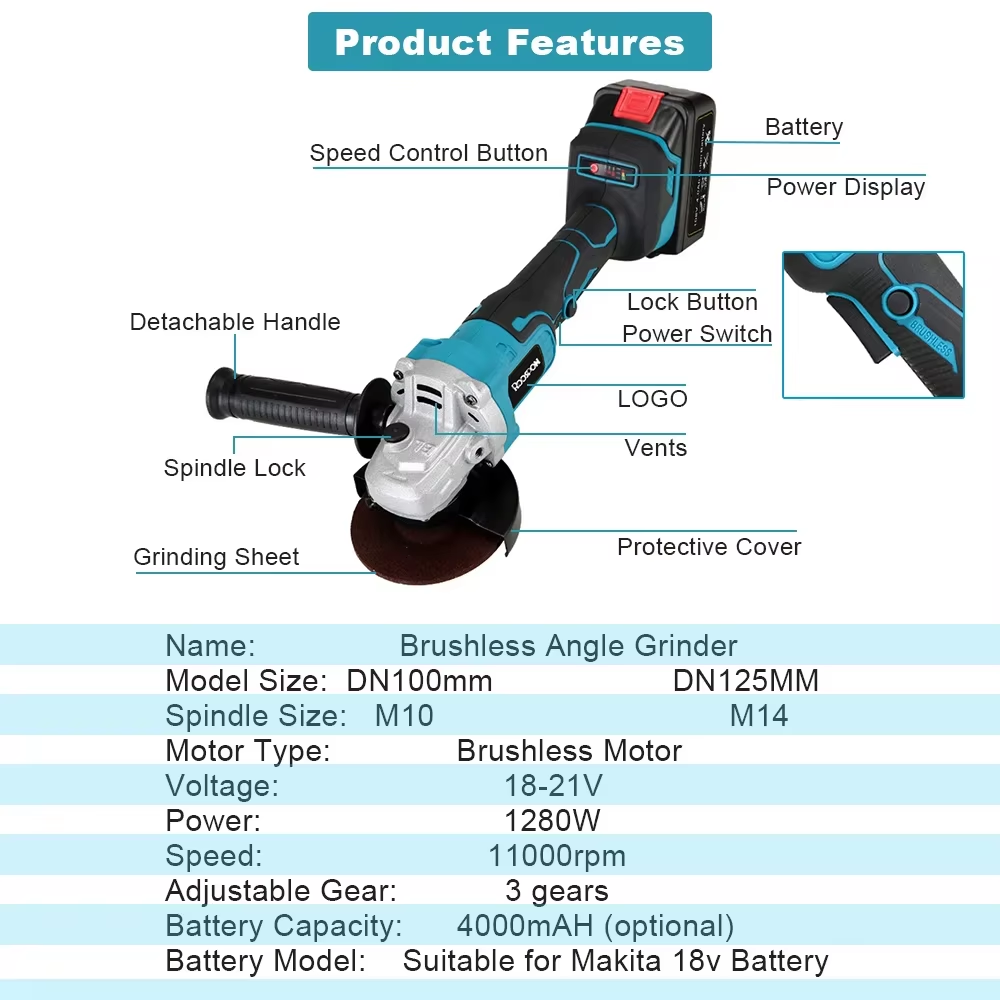 Utensile elettrico per lucidat - Brushless Angle Grinder Battery Powered recensione e prezzo