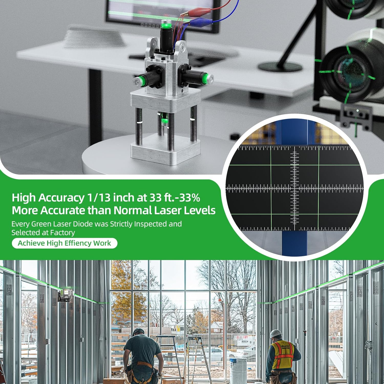 Huepar Livello laser a linee i - Laser Level 16 Lines 4D Green recensione e prezzo