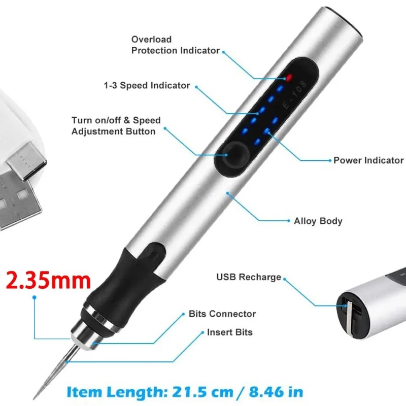 Penna per incisione elettrica  - Cordless Rotary Tool Kit Accessories recensione e prezzo