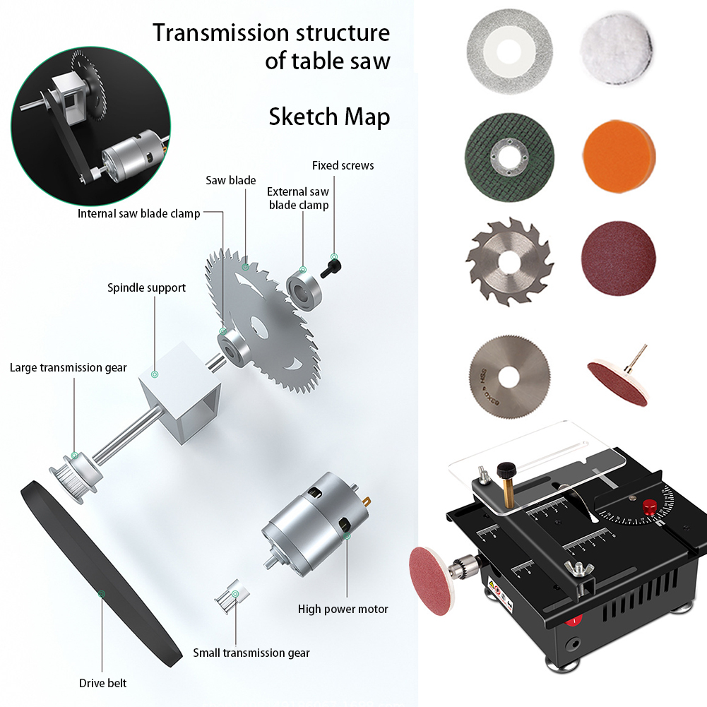 Guida di taglio per sega da ta - Mini Table Saw For Woodworking recensione e prezzo