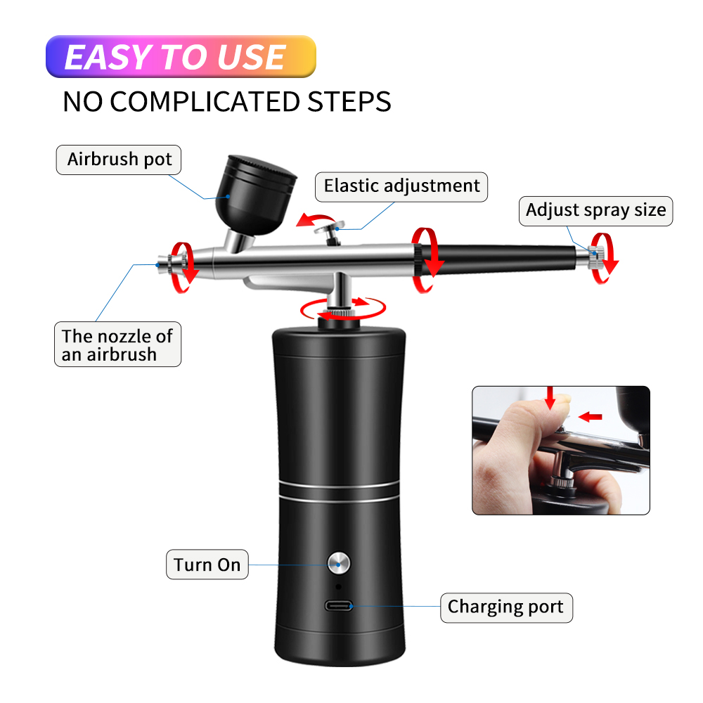 Aerografo wireless ricaricabil - Airbrush Kit With Mini Compressor recensione e prezzo