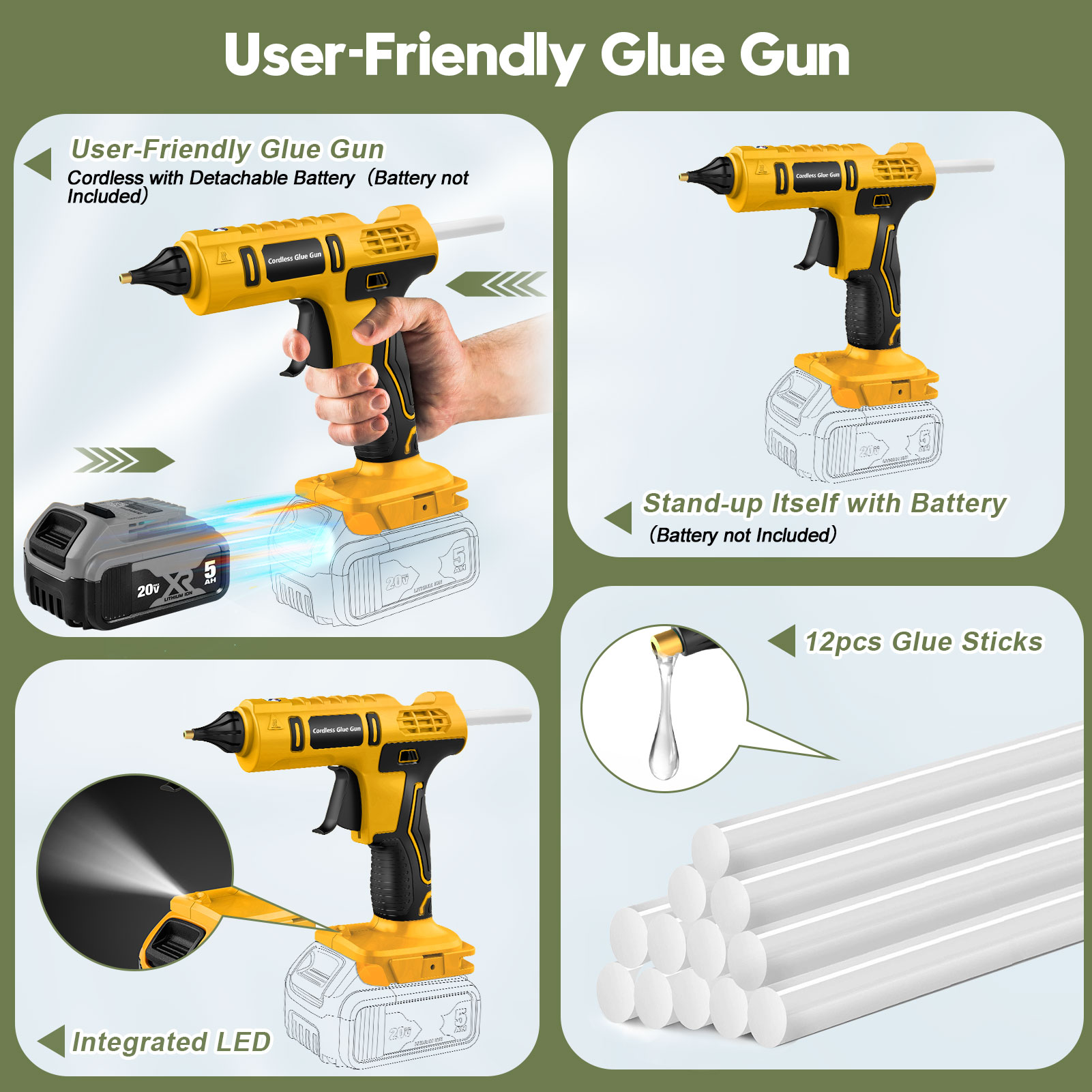 Pistola per colla a caldo senz - Hot Melt Glue Gun Cordless recensione e prezzo